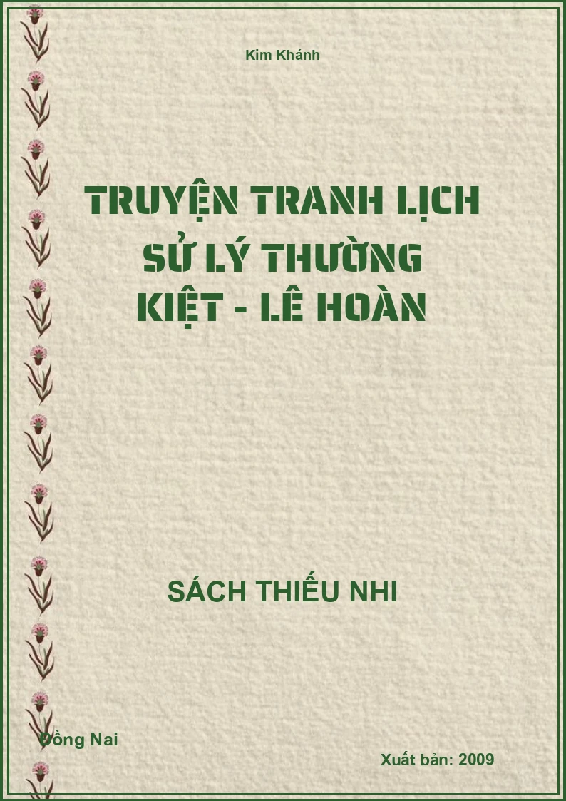 Truyện Tranh Lịch Sử Lý Thường Kiệt - Lê Hoàn