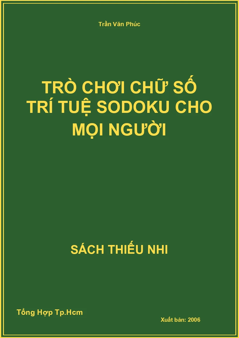 Trò Chơi Chữ Số Trí Tuệ Sodoku Cho Mọi Người