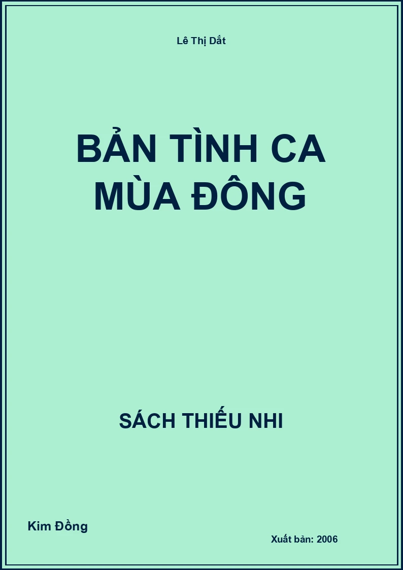 Bản Tình Ca Mùa Đông