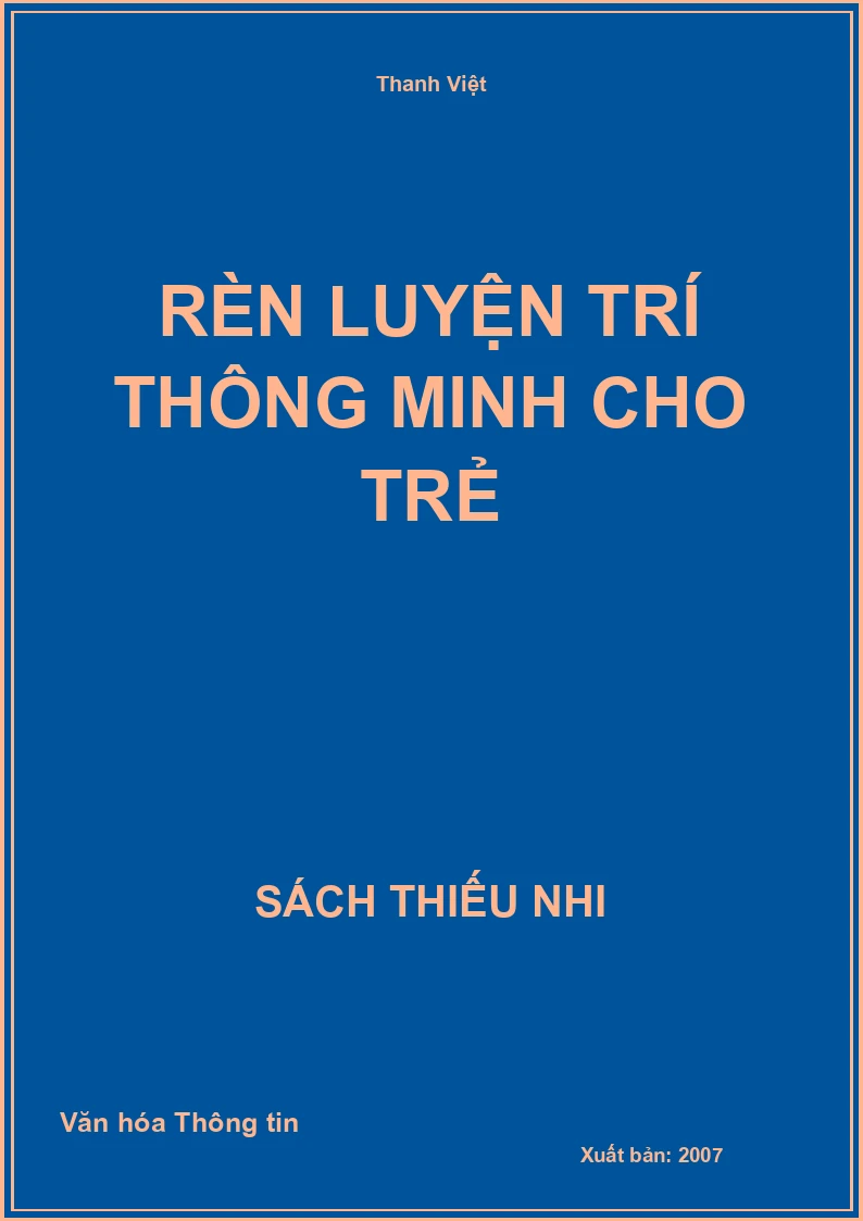 Rèn Luyện Trí Thông Minh Cho Trẻ