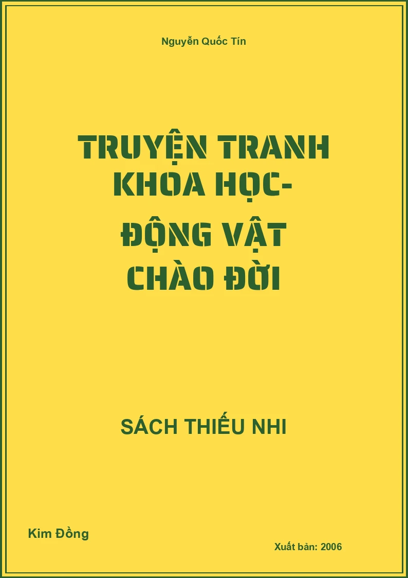 Truyện Tranh Khoa Học- Động Vật Chào Đời
