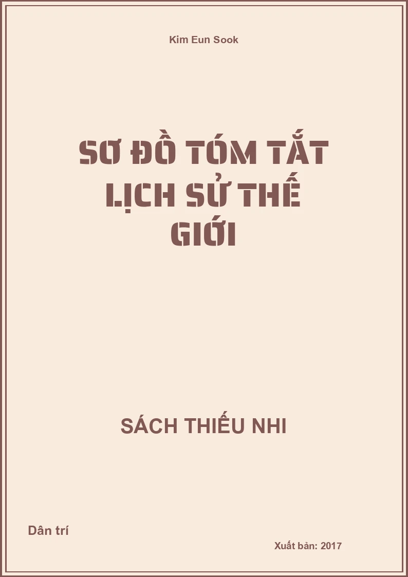 Sơ Đồ Tóm Tắt Lịch Sử Thế Giới