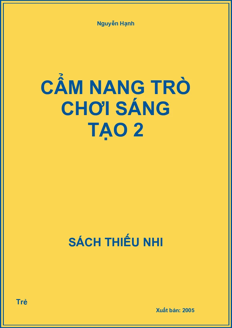 Cẩm Nang Trò Chơi Sáng Tạo 2