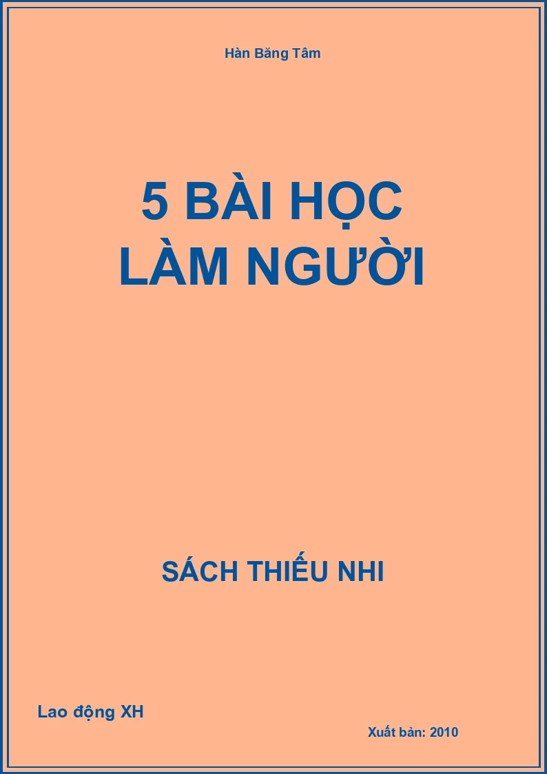 5 Bài Học Làm Người