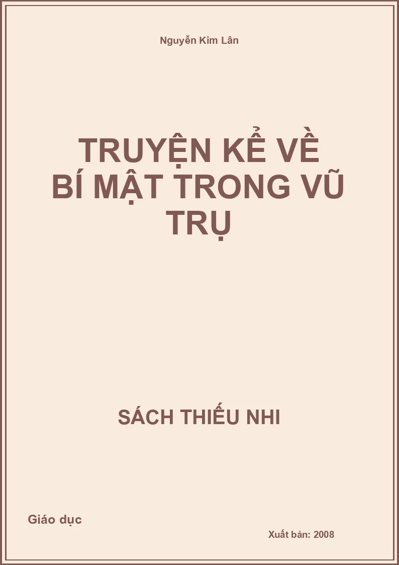 Truyện Kể Về Bí Mật Trong Vũ Trụ