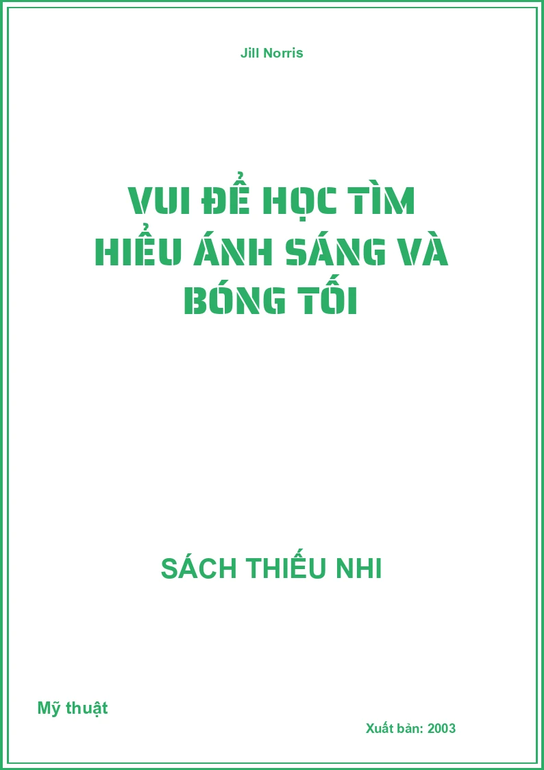 Vui để học tìm hiểu ánh sáng và bóng tối