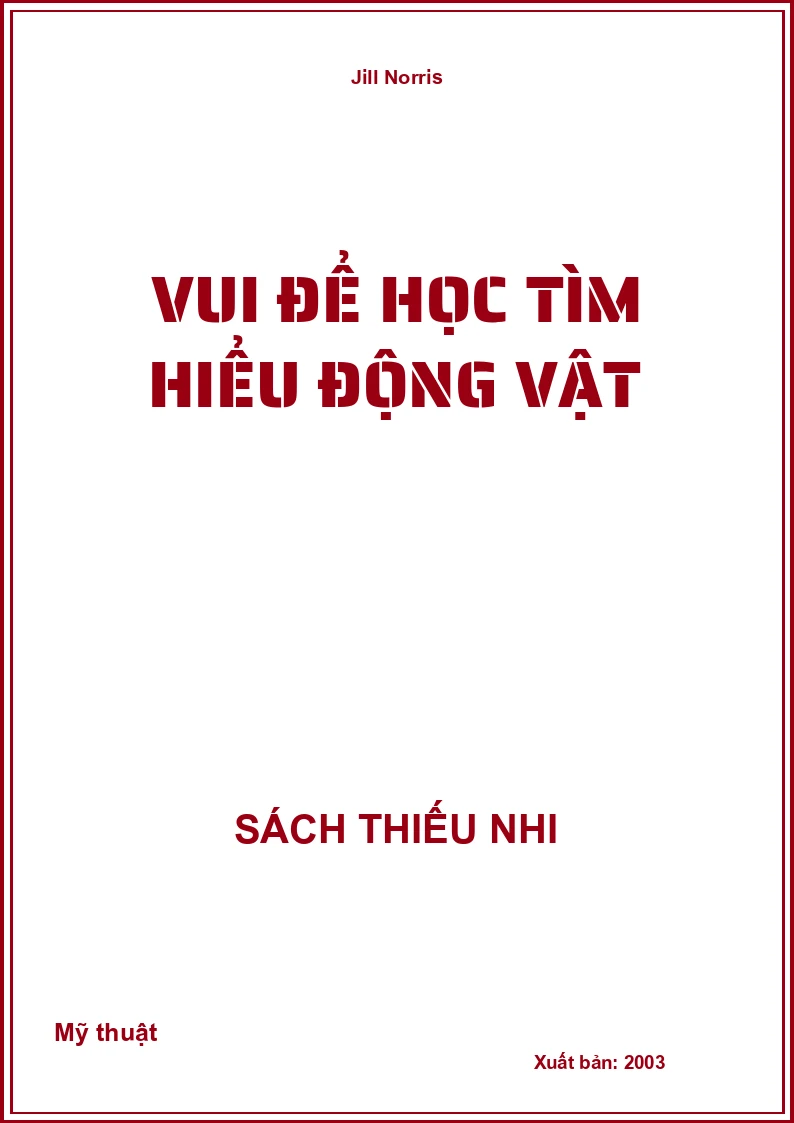 Vui để học tìm hiểu động vật