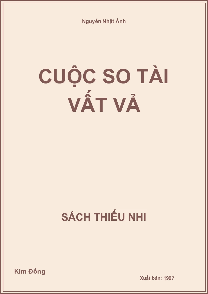 Cuộc So Tài Vất Vả