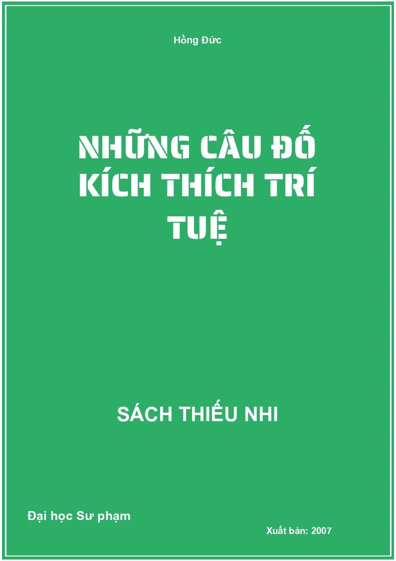 Những Câu Đố Kích Thích Trí Tuệ