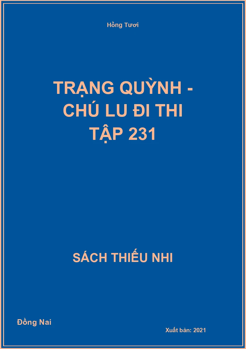Trạng Quỳnh - Chú Lu Đi thi tập 231