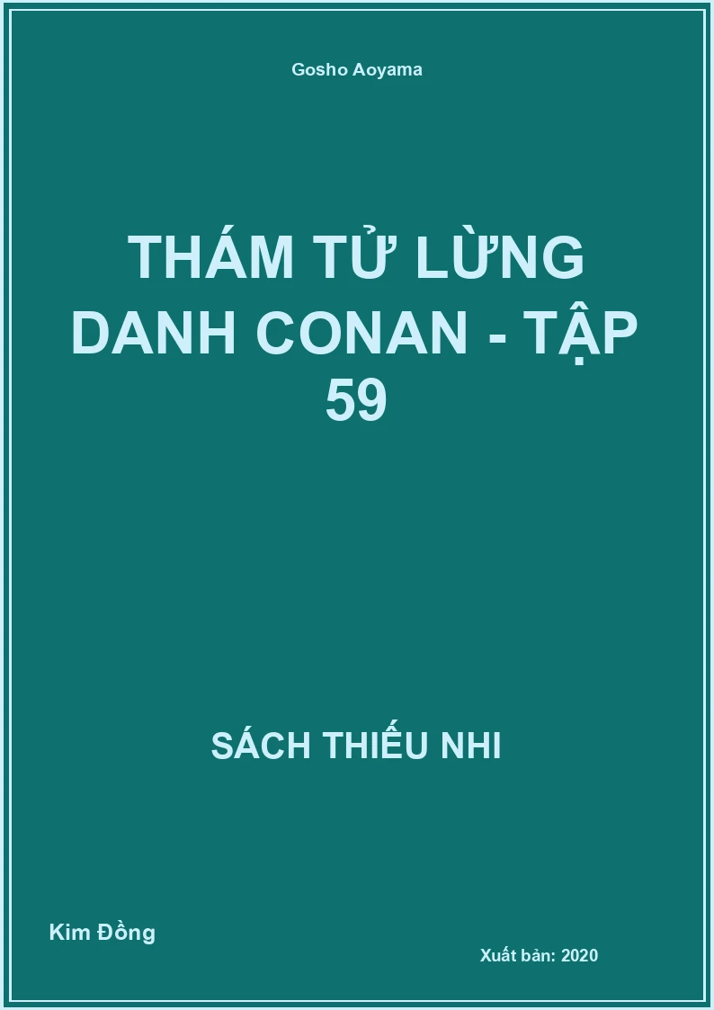 Thám tử lừng danh Conan - Tập 59