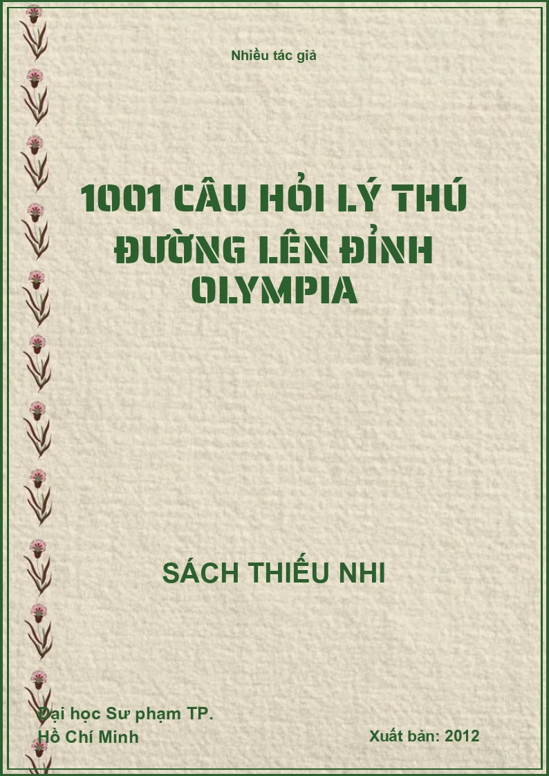 1001 câu hỏi lý thú đường lên đỉnh olympia