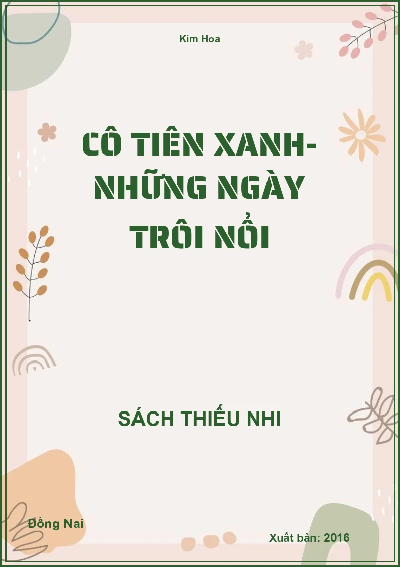 Cô Tiên Xanh- những ngày trôi nổi