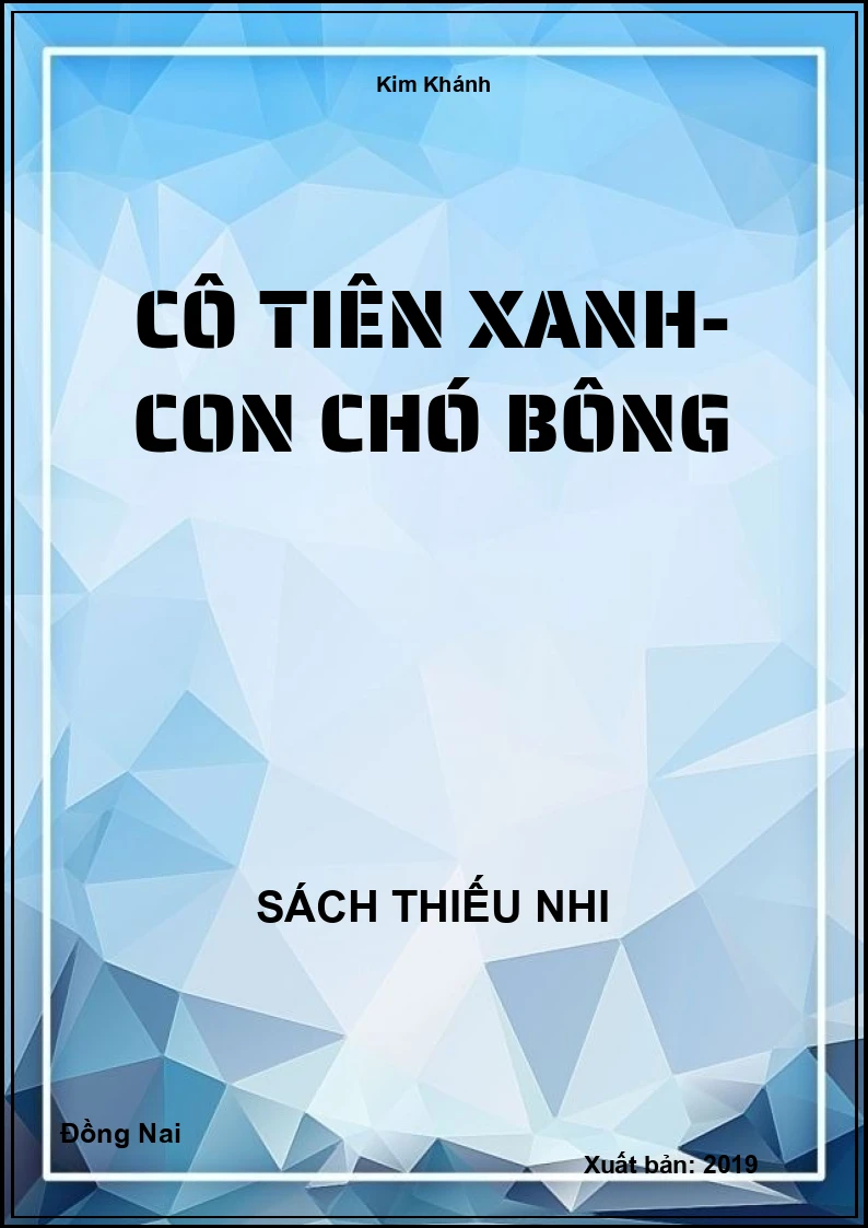 Cô Tiên Xanh- con chó bông