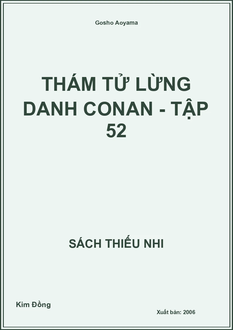 Thám tử lừng danh Conan - Tập 52