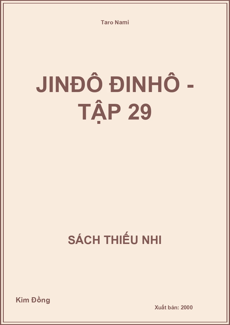 Jinđô đinhô - Tập 29
