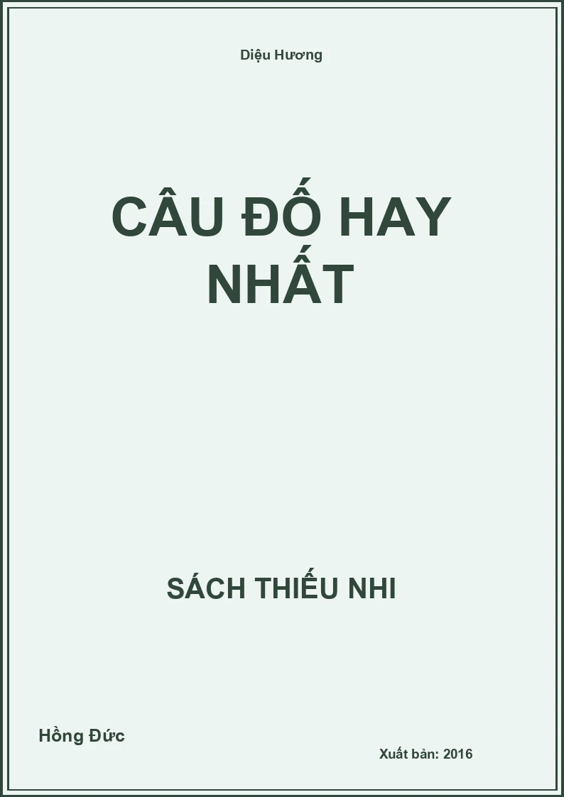 Câu đố hay nhất