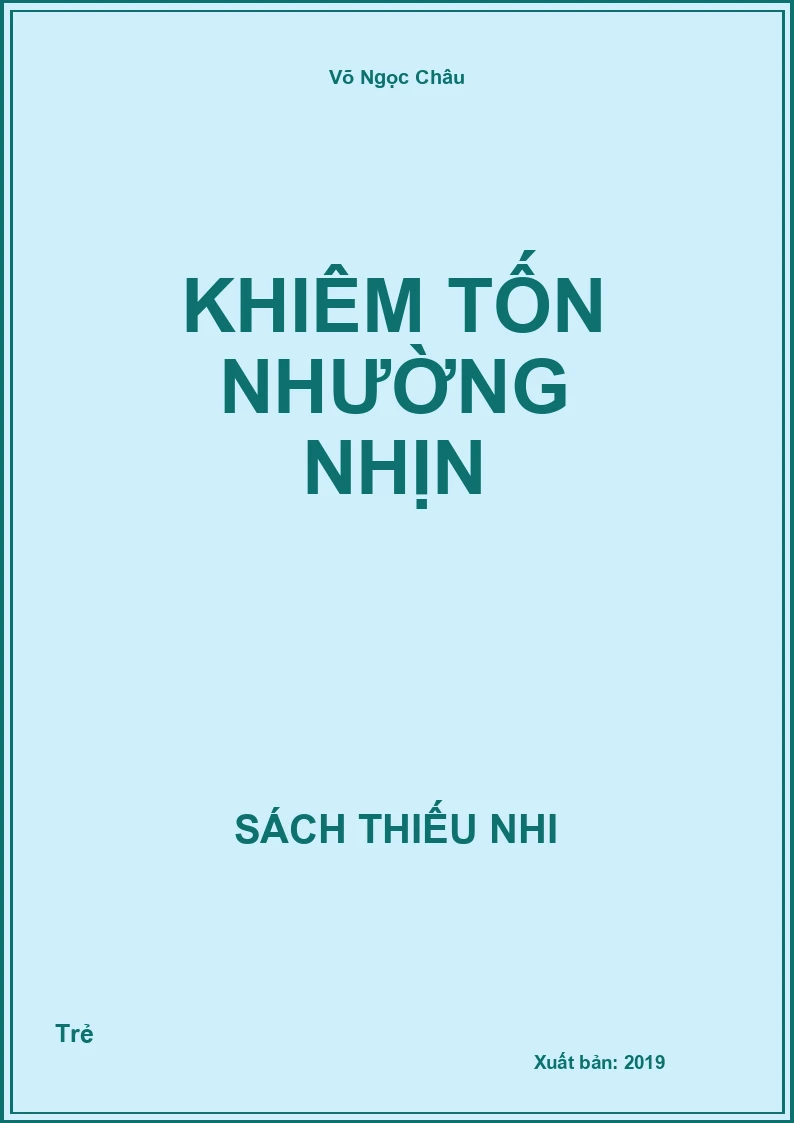 Khiêm tốn nhường nhịn