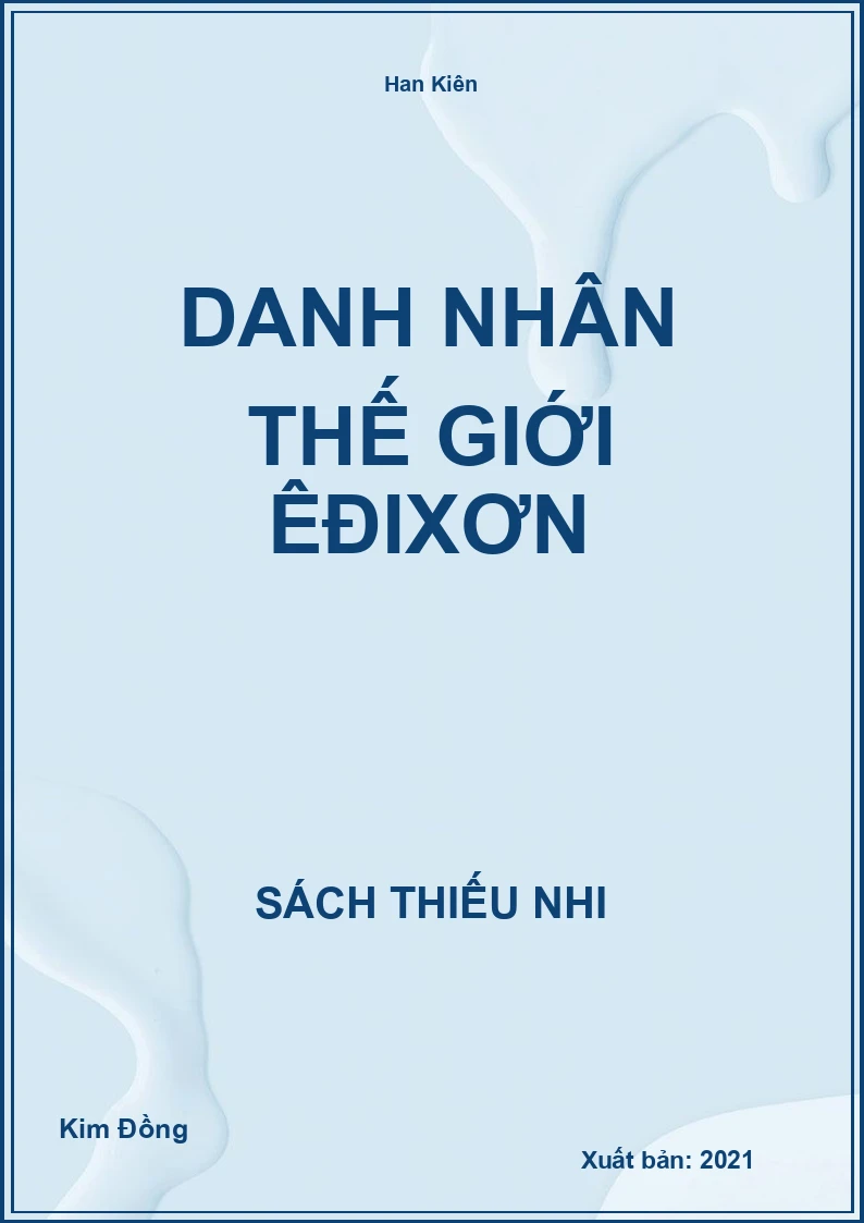 Danh nhân thế giới Êđixơn