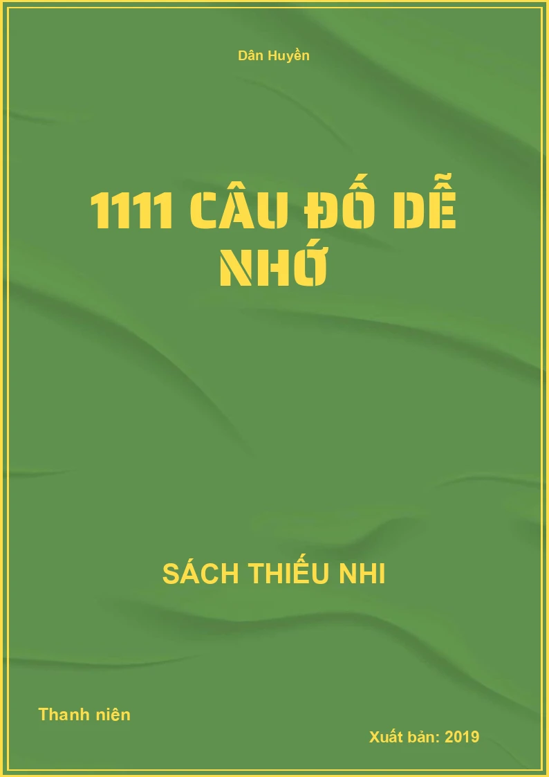 1111 câu đố dễ nhớ