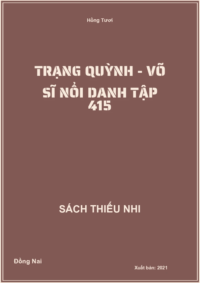 Trạng Quỳnh - võ sĩ nổi danh tập 415