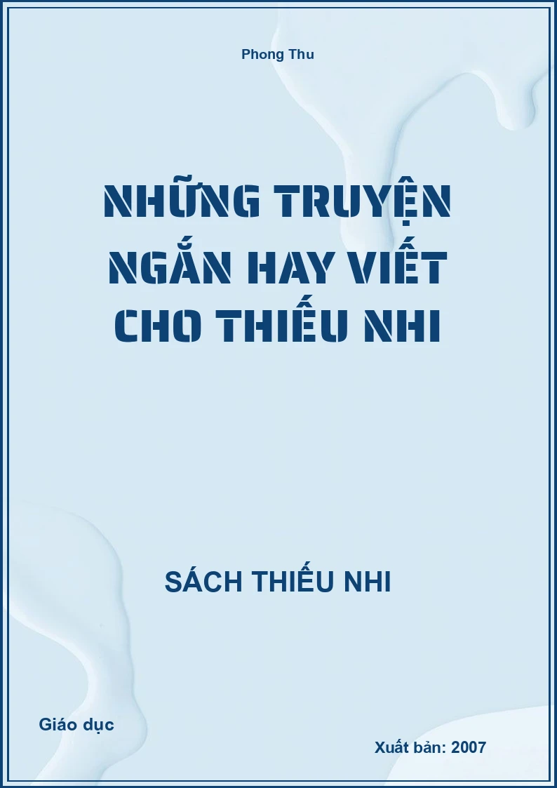Những truyện ngắn hay viết cho thiếu nhi