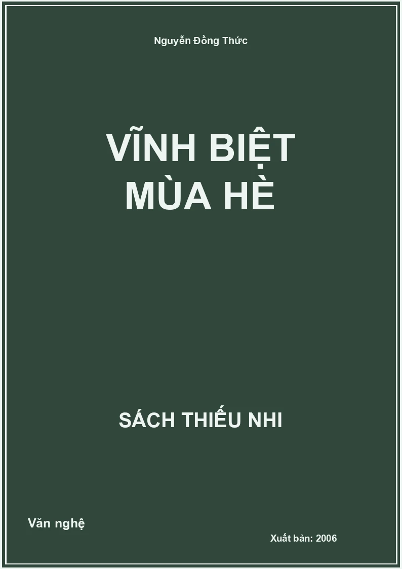 Vĩnh biệt mùa hè