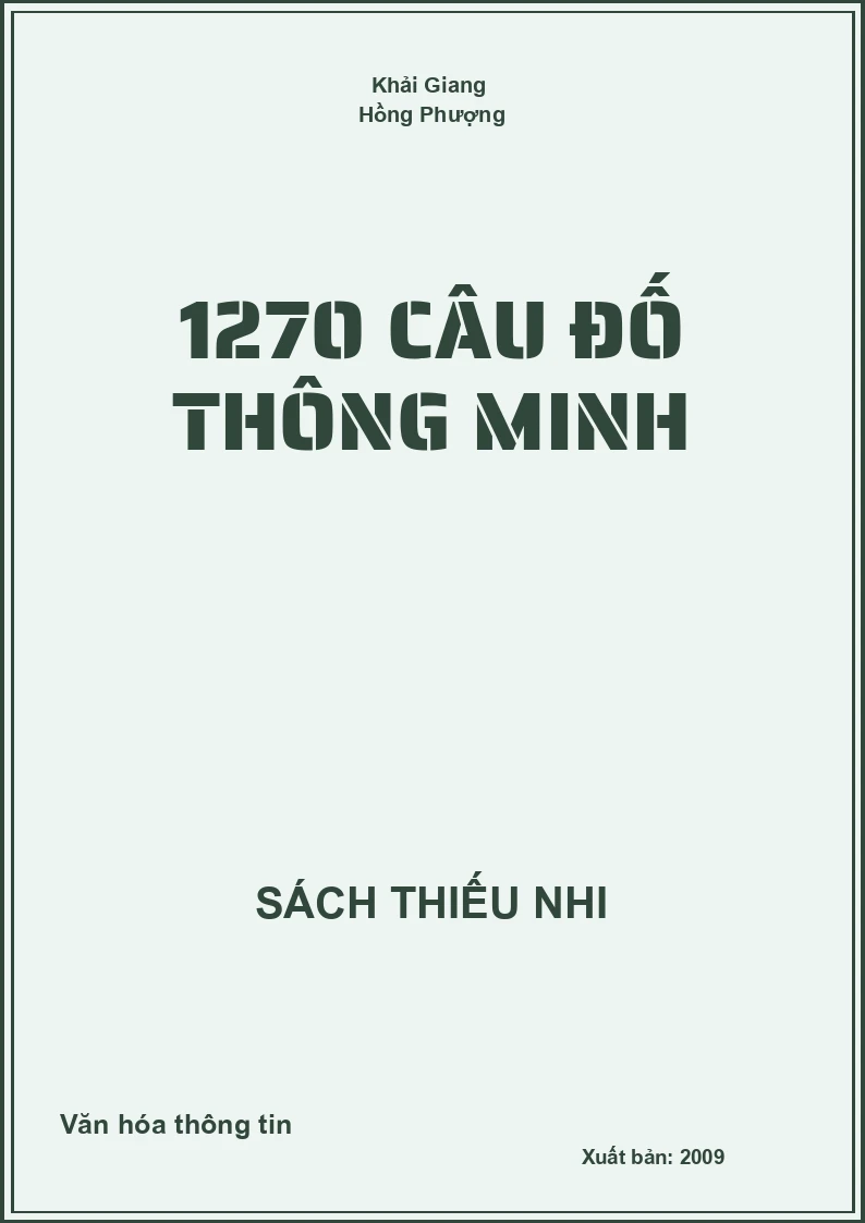 1270 câu đố thông minh