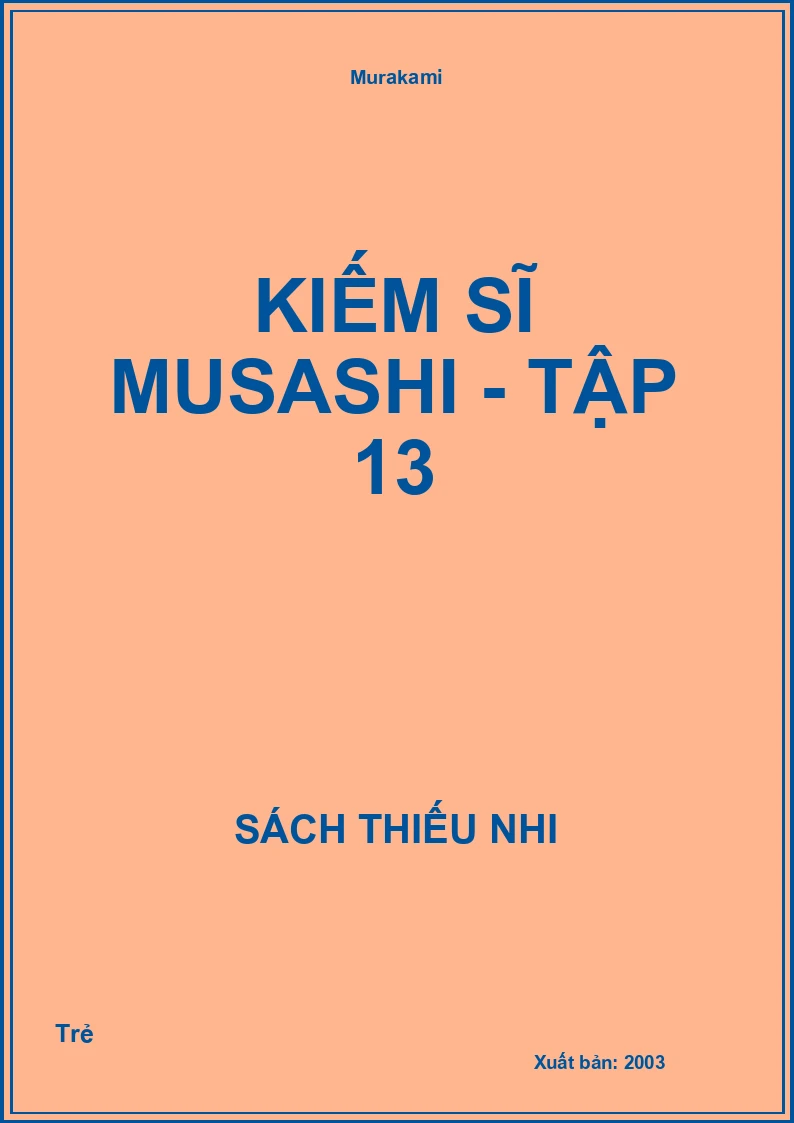Kiếm sĩ Musashi - Tập 13