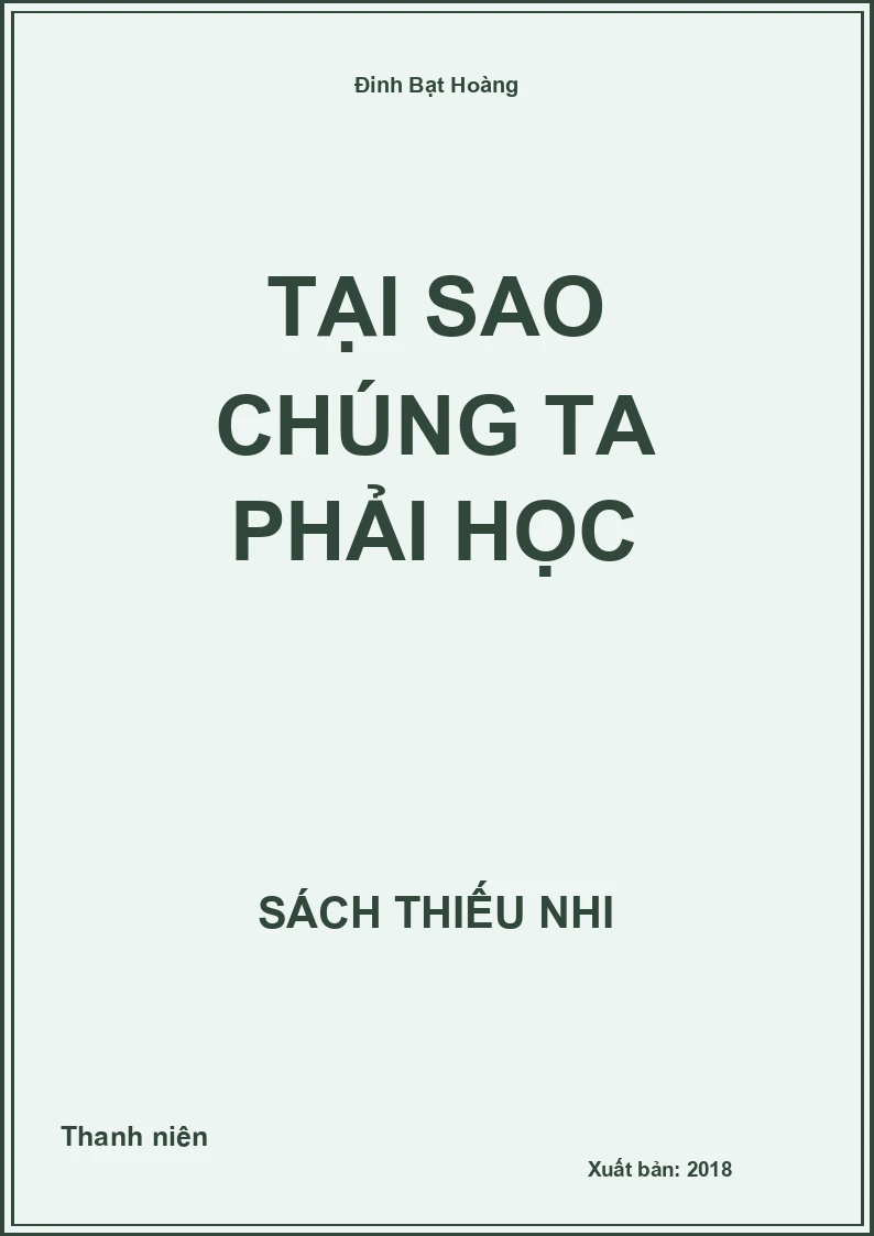 Tại sao chúng ta phải học