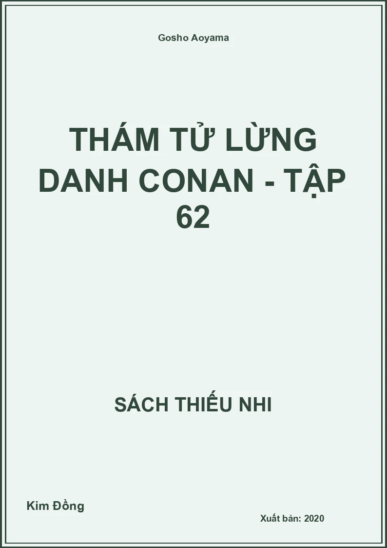 Thám tử lừng danh Conan - Tập 62