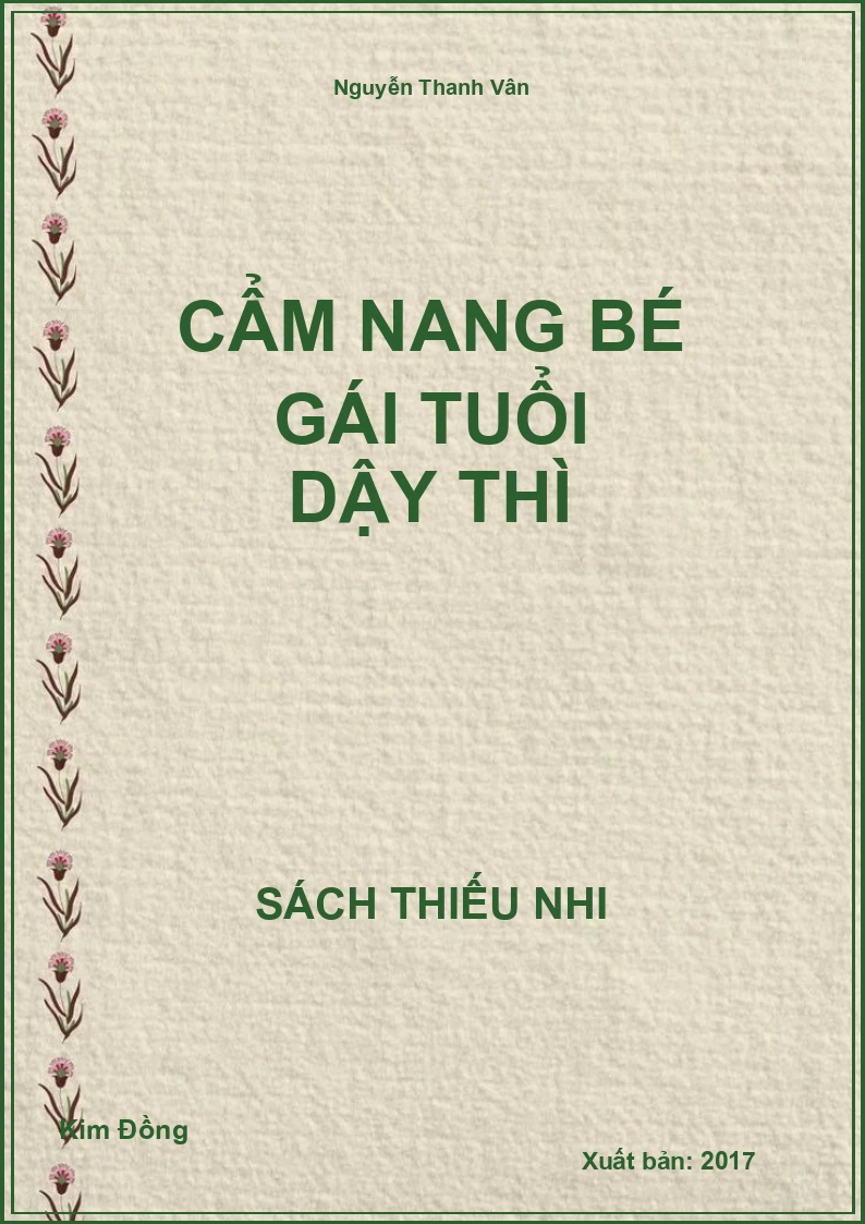 Cẩm nang bé gái tuổi dậy thì