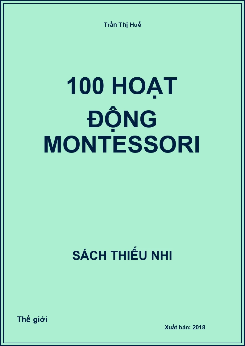 100 hoạt động Montessori