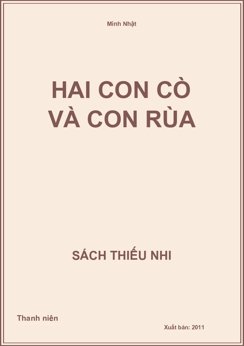 Hai con cò và con rùa