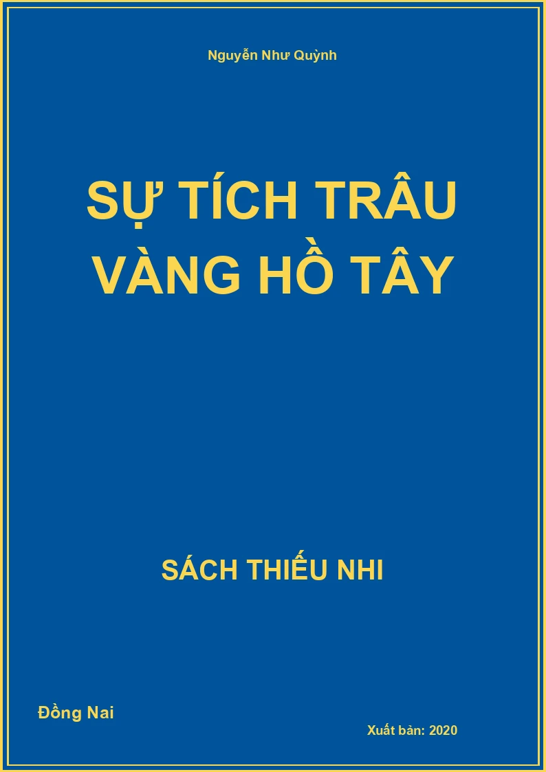 sự tích trâu vàng hồ tây