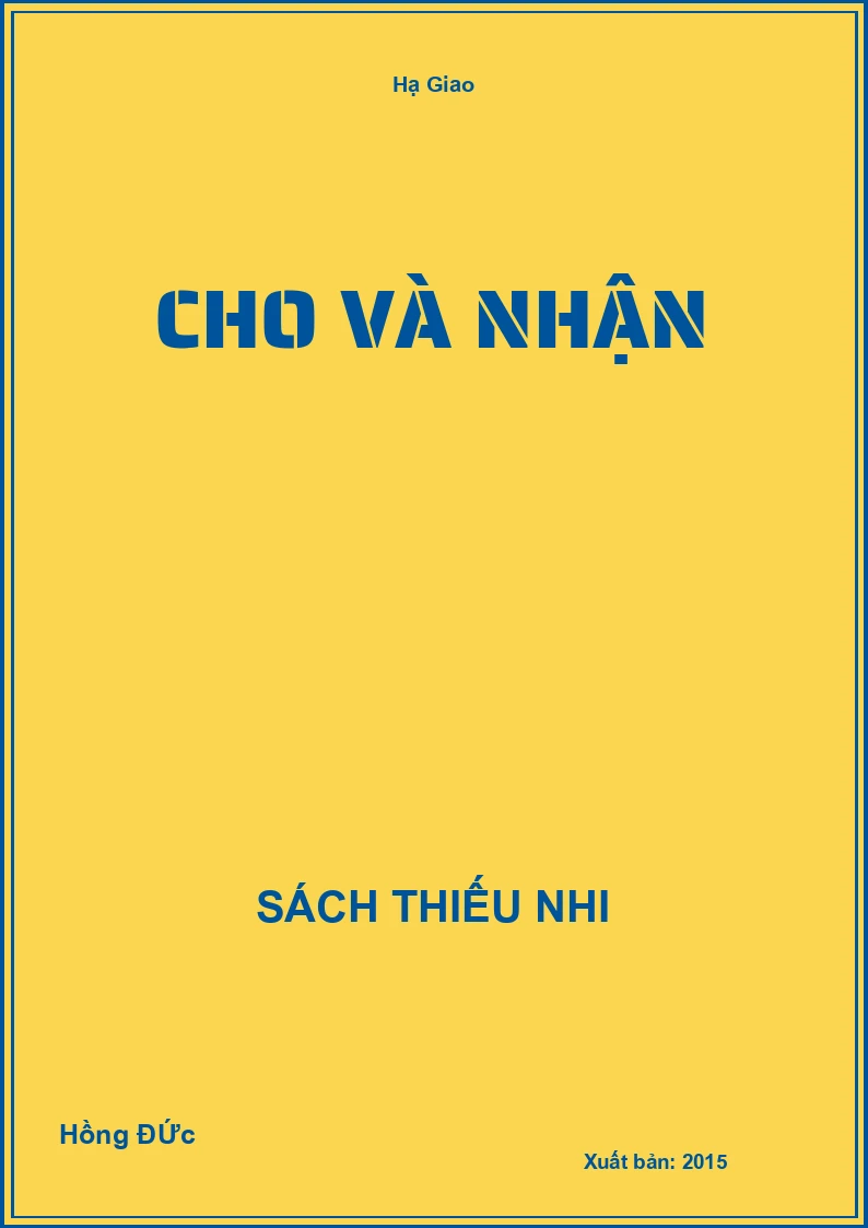 Cho và nhận