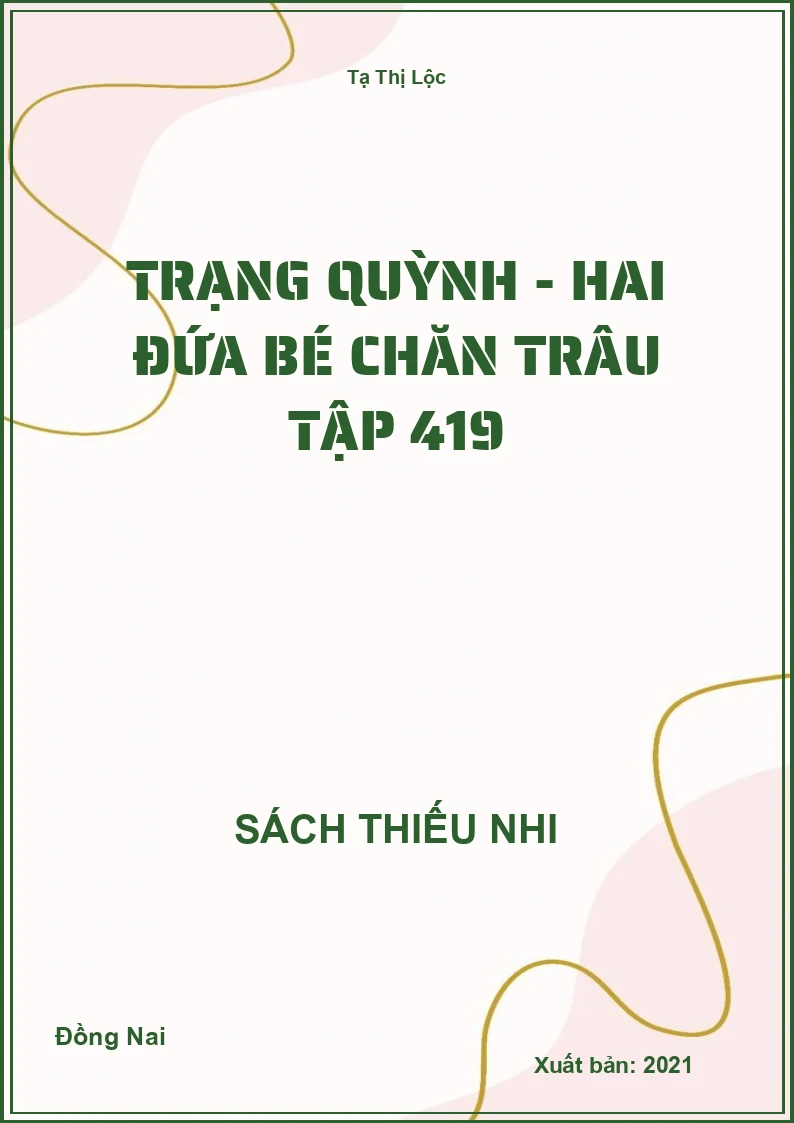 Trạng Quỳnh - hai đứa bé chăn trâu tập 419