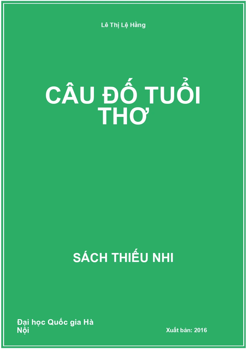 Câu đố tuổi thơ