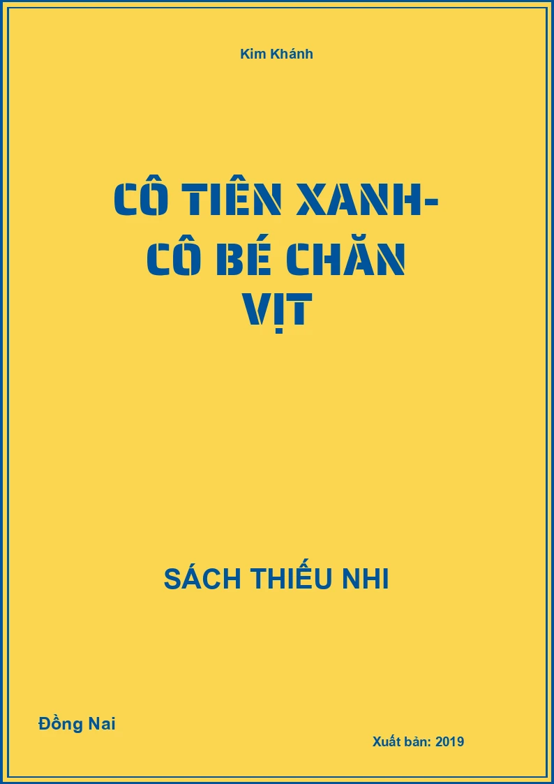 Cô Tiên Xanh- cô bé chăn vịt