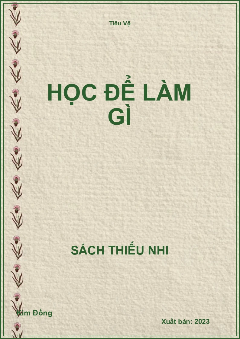 Học để làm gì