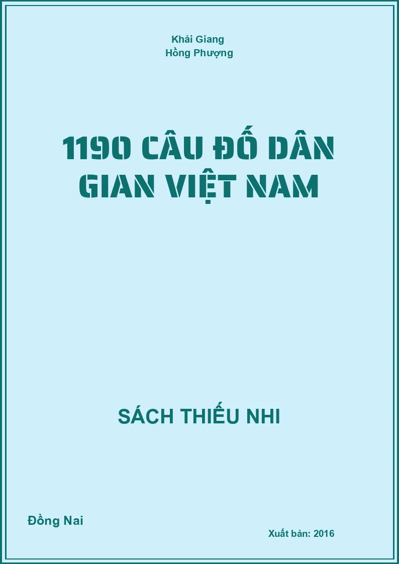 1190 Câu Đố Dân Gian Việt Nam