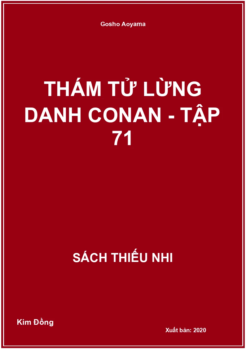 Thám tử lừng danh Conan - Tập 71