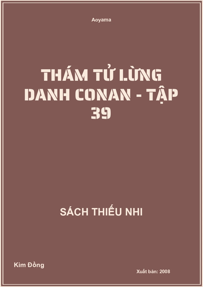 Thám tử lừng danh Conan - Tập 39