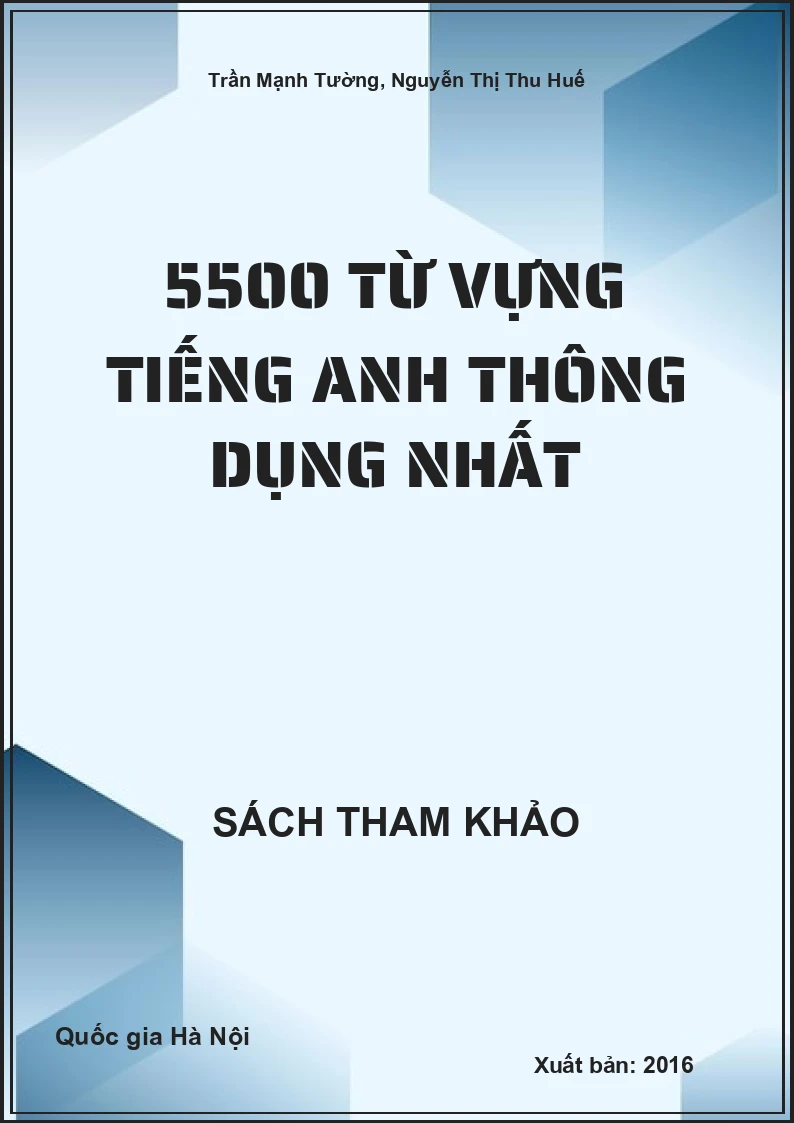 5500 từ vựng tiếng anh thông dụng nhất
