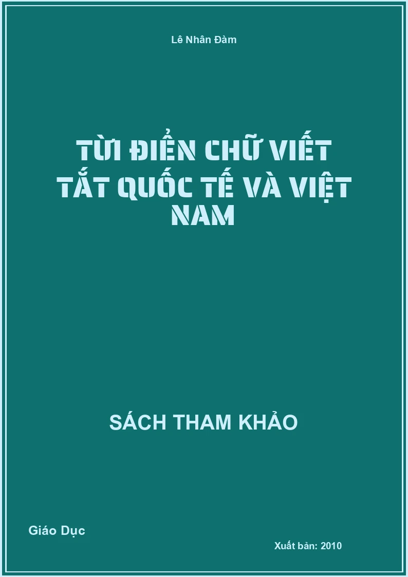 Từi Điển Chữ Viết Tắt Quốc Tế Và Việt Nam