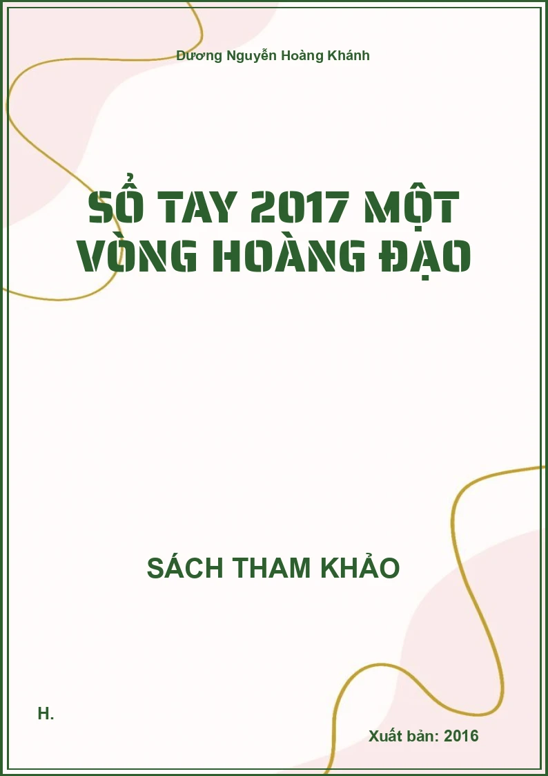 Sổ tay 2017 một vòng hoàng đạo