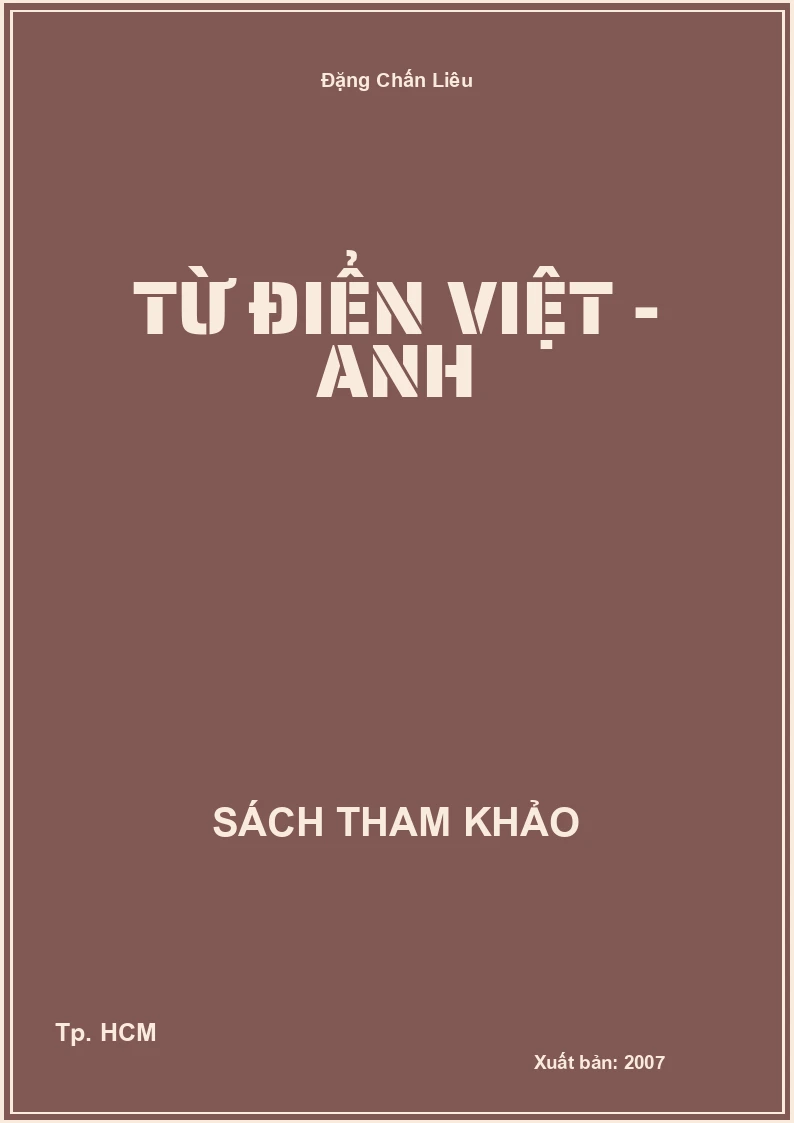 Từ Điển Việt - Anh