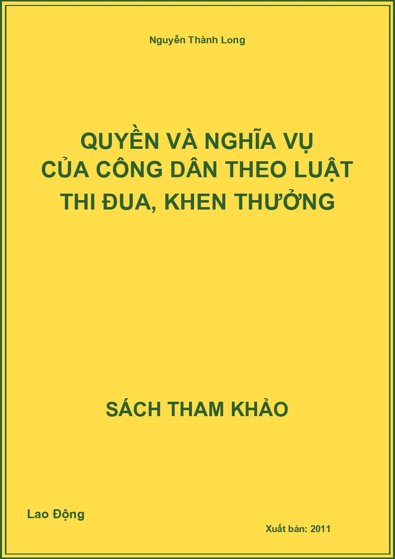 Quyền Và Nghĩa Vụ Của Công Dân Theo Luật Thi Đua, Khen Thưởng