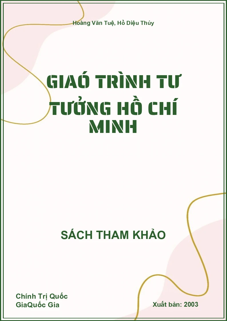 Giaó trình tư tưởng Hồ Chí Minh
