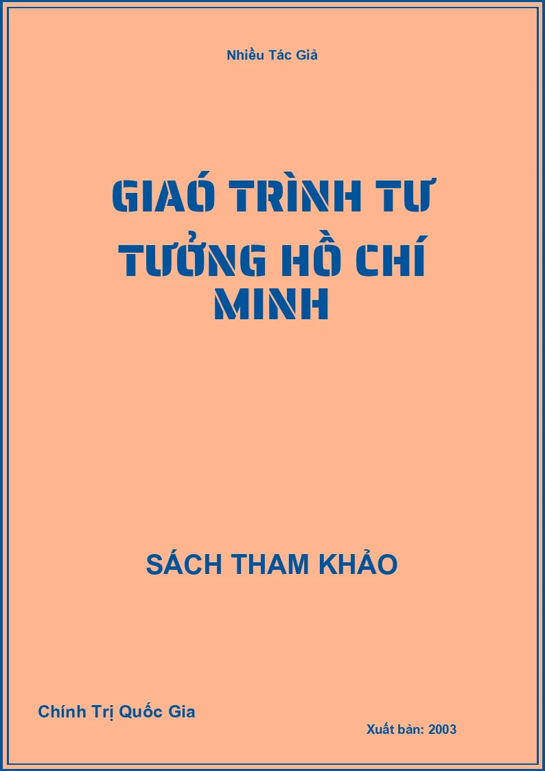 Giaó trình tư tưởng Hồ Chí Minh